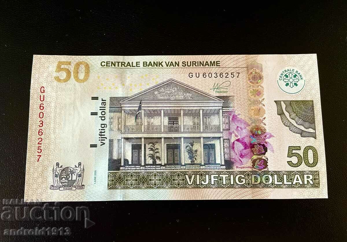 SURINAME - 50 GUILDENS 2020, UNC with price 29.98 BGN | € 15.33