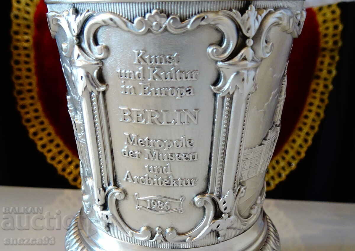 WMF pewter bowl, mug, Brandenburg Gate, Palace - 5 WMF pewter bowl, mug, Brandenburg Gate, Palace - 5