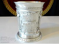 WMF pewter bowl, mug, Brandenburg Gate, Palace