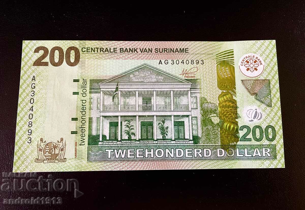 SURINAME - 200 GUILDENS 2024, UNC with price 99.98 BGN | € 51.12 SURINAME - 200 GUILDENS 2024, UNC with price 99.98 BGN | € 51.12