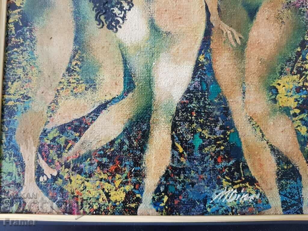 Mitko Dimitrov 1946-2022 The Three Graces 1992 oil paints - 5 Mitko Dimitrov 1946-2022 The Three Graces 1992 oil paints - 5
