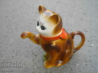 OLD PORCELAIN KITTEN KETTLE