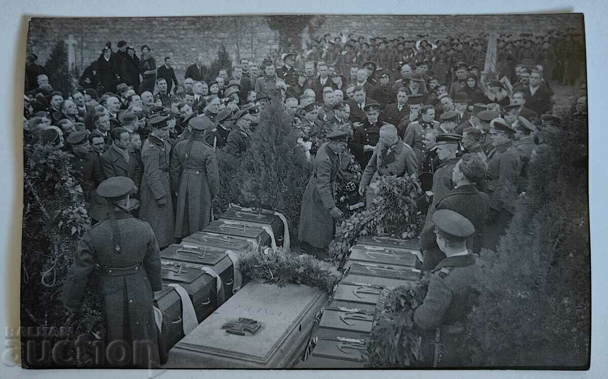 1936 FUNERAL UB-45 SUBMARINE 1916 PHOTO KINGDOM OF BULGARI