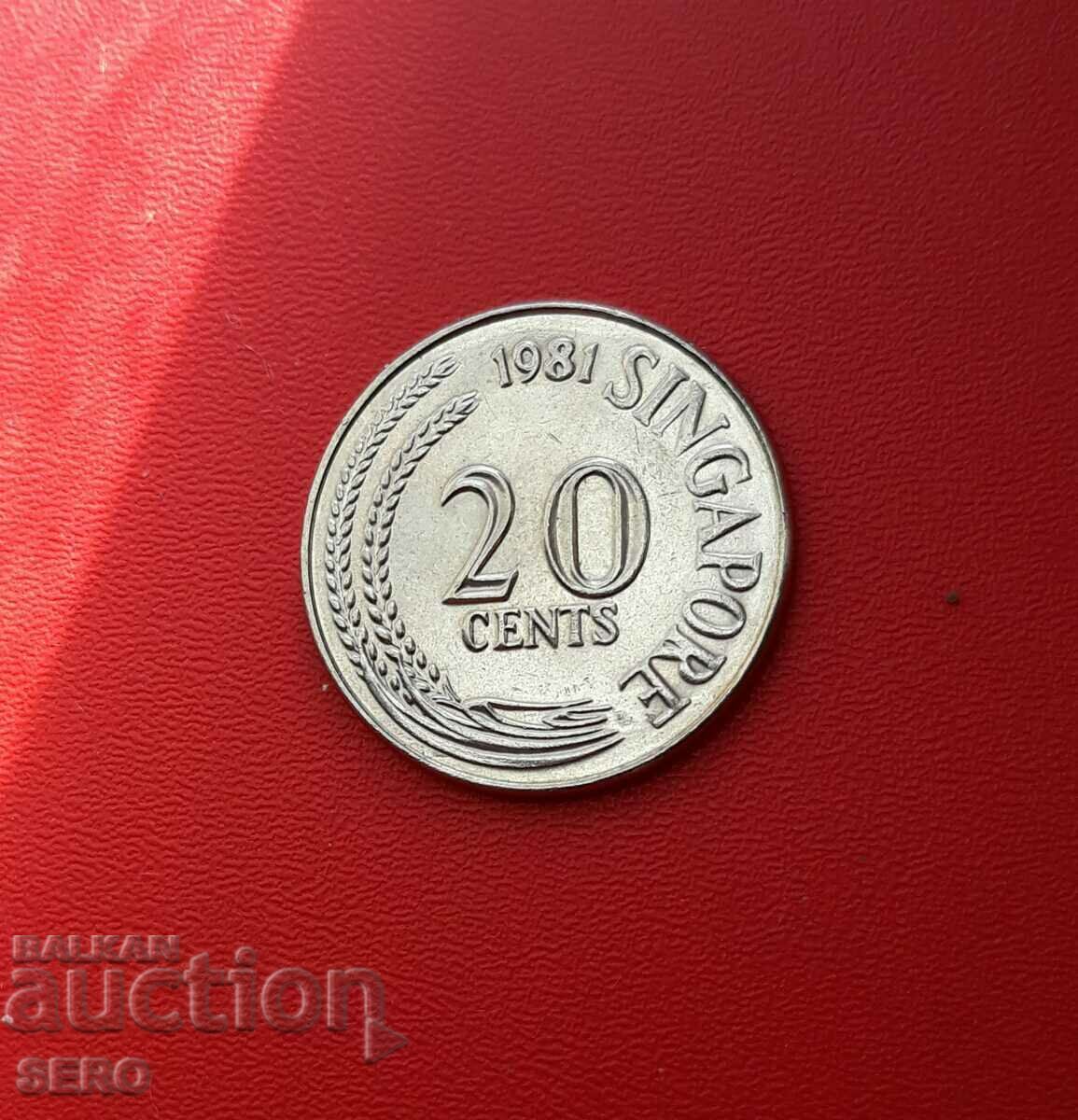 Singapore-20 cents 1981