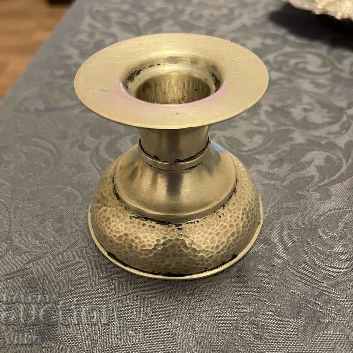 German silver candlestick, silver sample 800, markings with price 149.00 BGN | € 76.18 German silver candlestick, silver sample 800, markings with price 149.00 BGN | € 76.18
