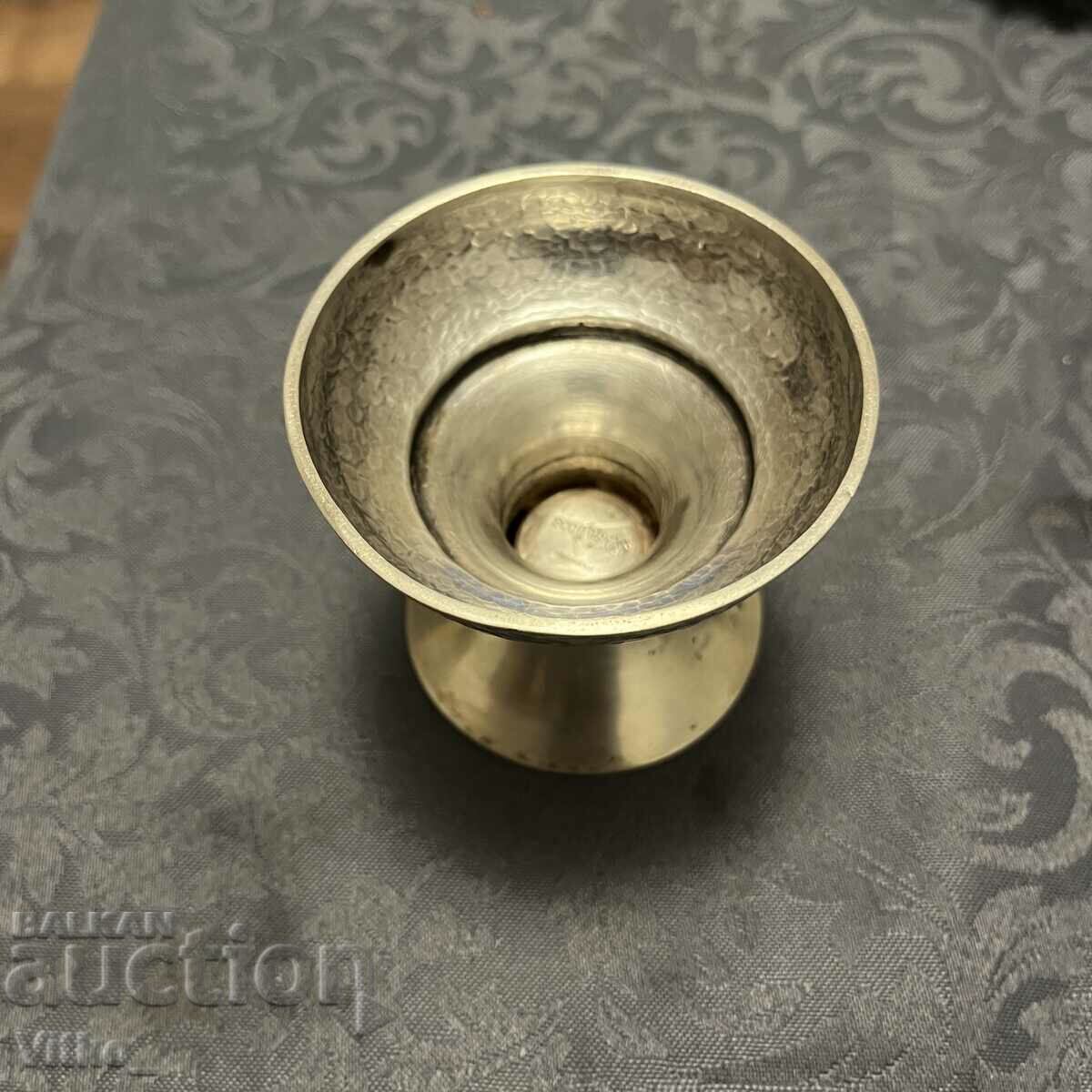 Auction German silver candlestick, silver sample 800, markings Auction German silver candlestick, silver sample 800, markings