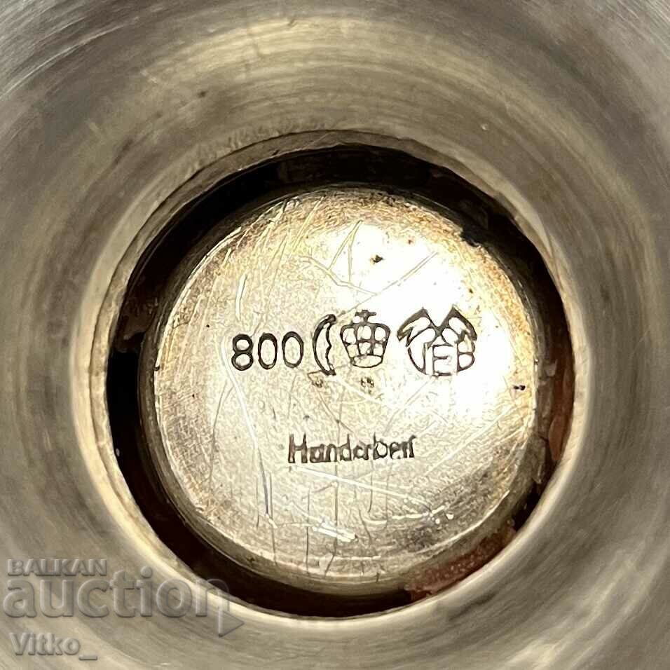 Delivery of German silver candlestick, silver sample 800, markings Delivery of German silver candlestick, silver sample 800, markings