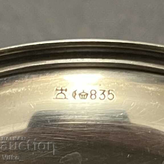 Delivery of German silver plates, markings