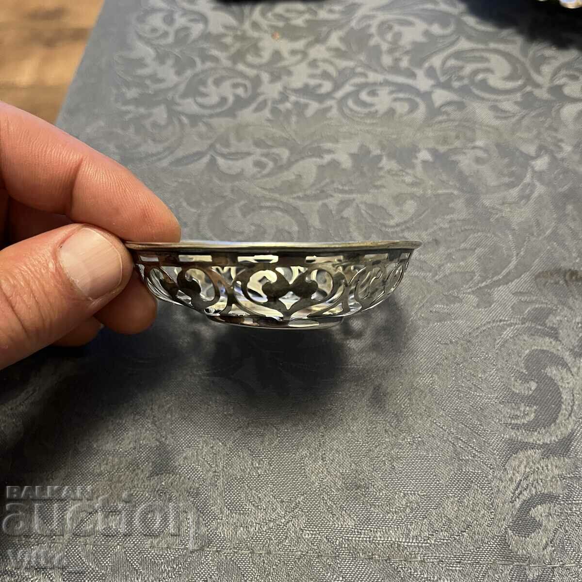 Auction English silver bowl for small candies, markings Auction English silver bowl for small candies, markings