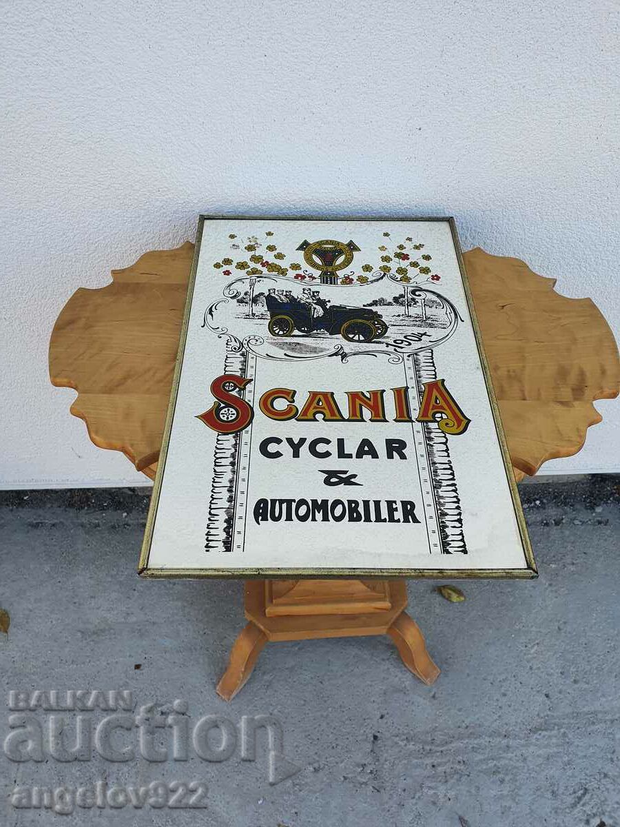 Vintage SCANIA advertising mirror