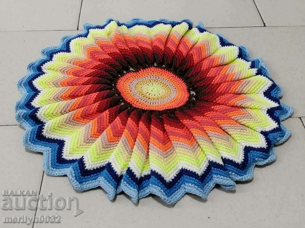 Hand knit plaid chaise lounger chair pad with price 28.00 BGN | € 14.32 Hand knit plaid chaise lounger chair pad with price 28.00 BGN | € 14.32