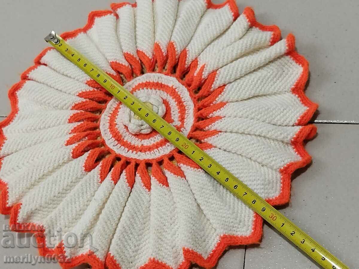 Licitație Suport pentru șezlong în carouri tricotat manual