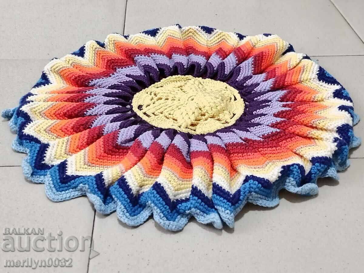 Hand knit plaid chaise lounger chair pad with price 28.00 BGN | € 14.32 Hand knit plaid chaise lounger chair pad with price 28.00 BGN | € 14.32