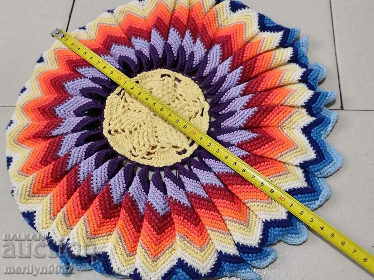 Auction Hand knit plaid chaise lounger chair pad Auction Hand knit plaid chaise lounger chair pad