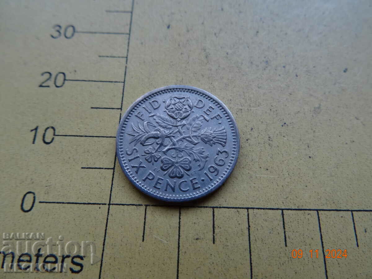 SIX PENCE 1963 - 6 SIX PENCE 1963 - 6