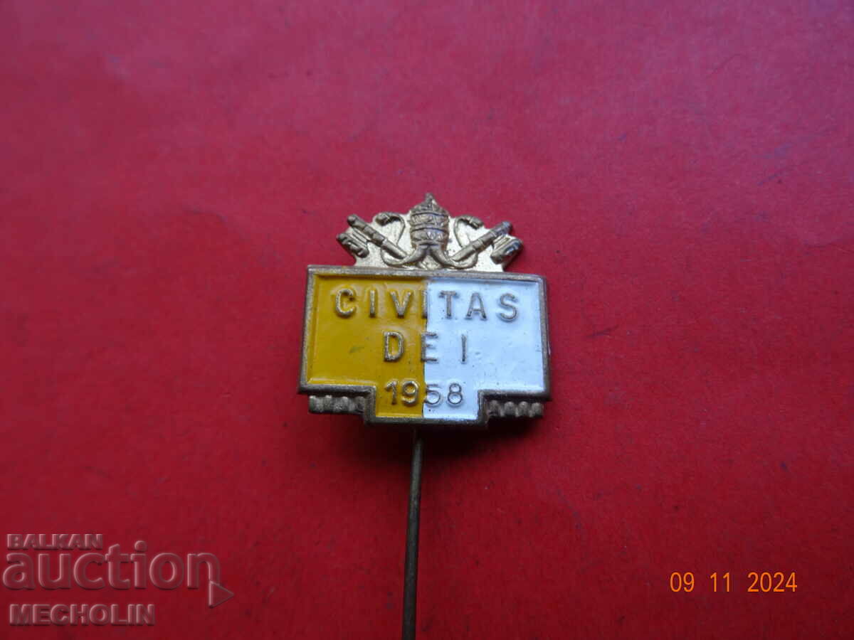 VATICAN RELIGIOUS BADGE 1958 with price 40.00 BGN | € 20.45 VATICAN RELIGIOUS BADGE 1958 with price 40.00 BGN | € 20.45