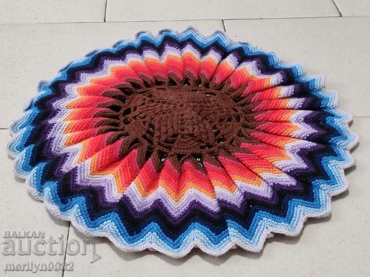 Hand knit plaid chaise lounger chair pad with price 28.00 BGN | € 14.32 Hand knit plaid chaise lounger chair pad with price 28.00 BGN | € 14.32