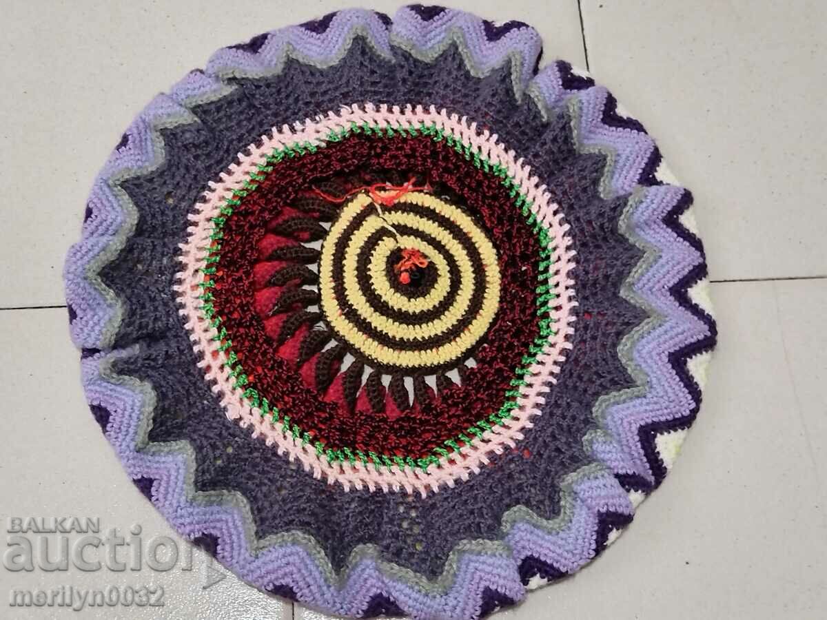 Παράδοση Χειροποίητη πλεκτή καρό μπλοκ καρέκλας ξαπλώστρας