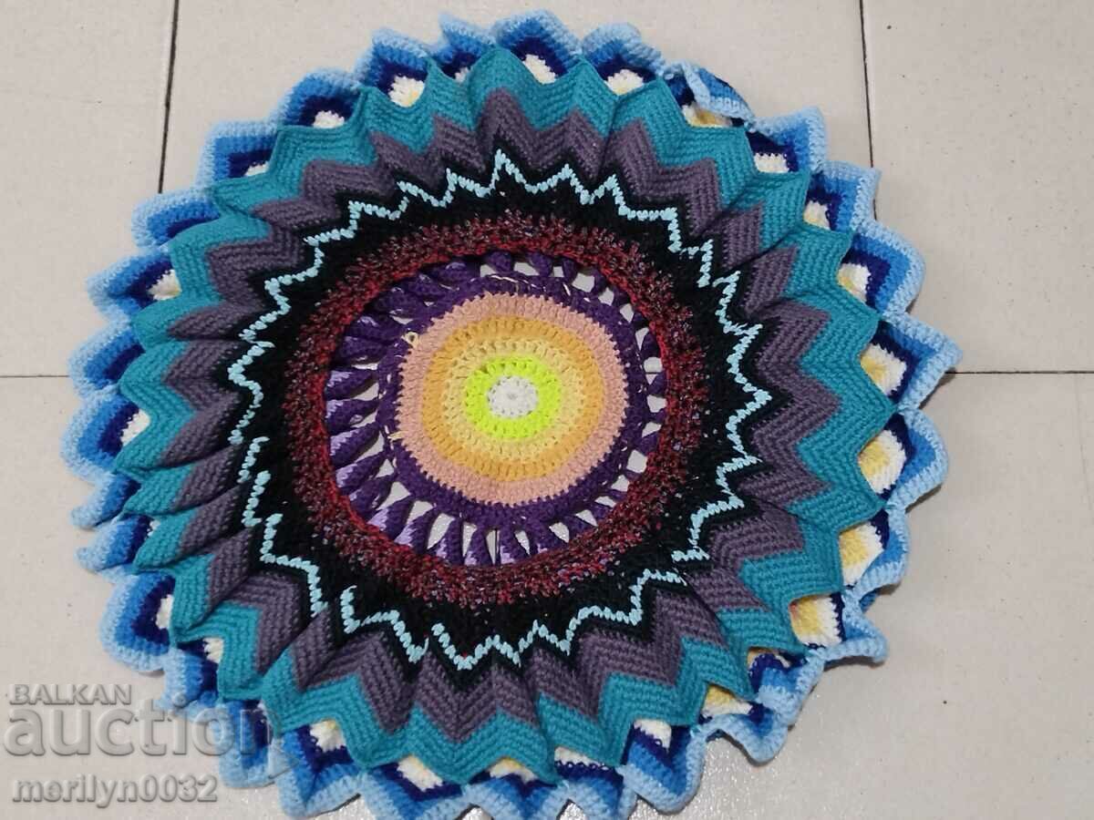 Licitație Suport pentru șezlong în carouri tricotat manual