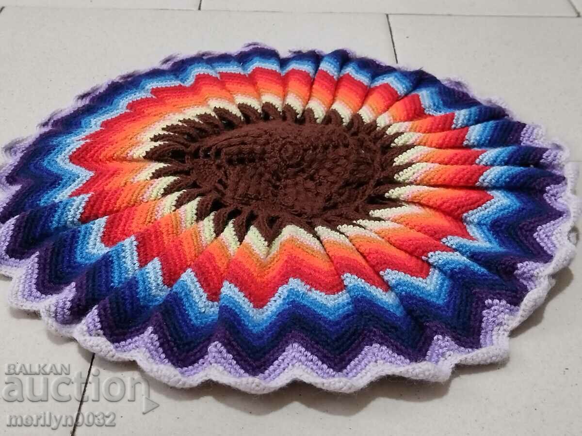 Hand knit plaid chaise lounger chair pad with price 28.00 BGN | € 14.32 Hand knit plaid chaise lounger chair pad with price 28.00 BGN | € 14.32