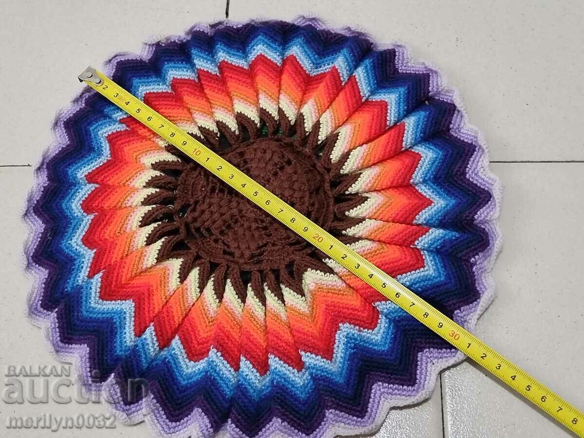 Licitație Suport pentru șezlong în carouri tricotat manual