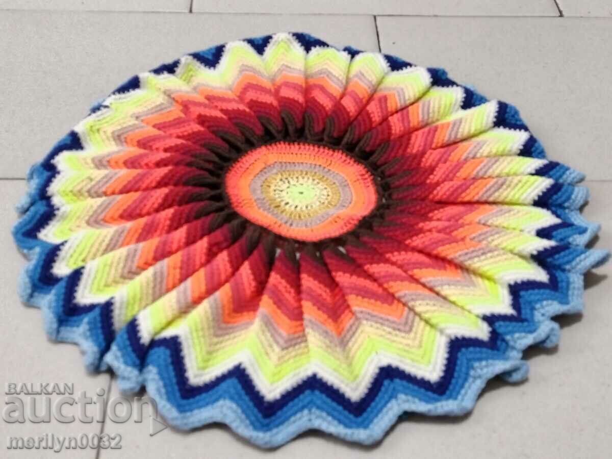 Hand knit plaid chaise lounger chair pad with price 28.00 BGN | € 14.32 Hand knit plaid chaise lounger chair pad with price 28.00 BGN | € 14.32