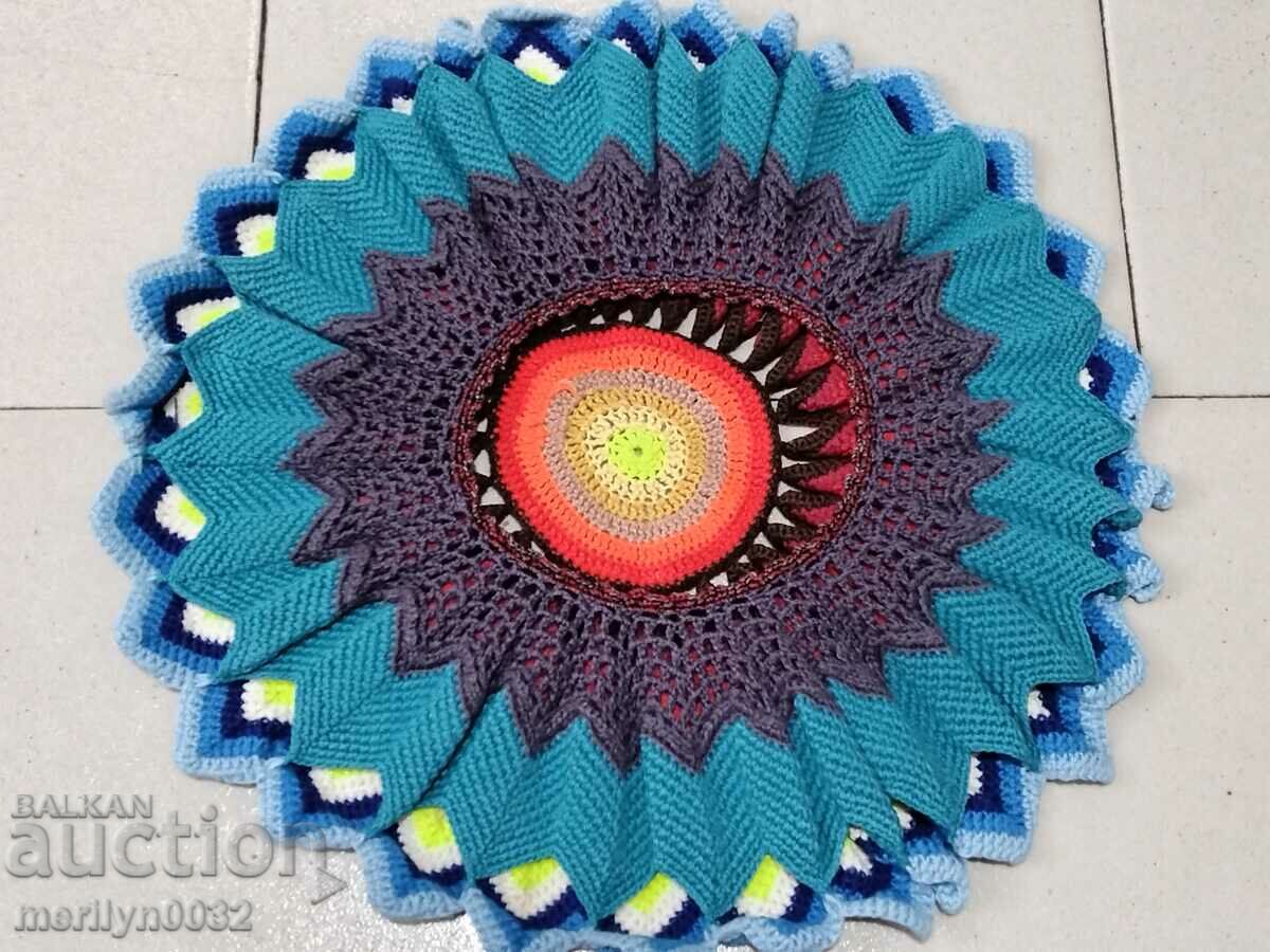 Delivery of Hand knit plaid chaise lounger chair pad Delivery of Hand knit plaid chaise lounger chair pad