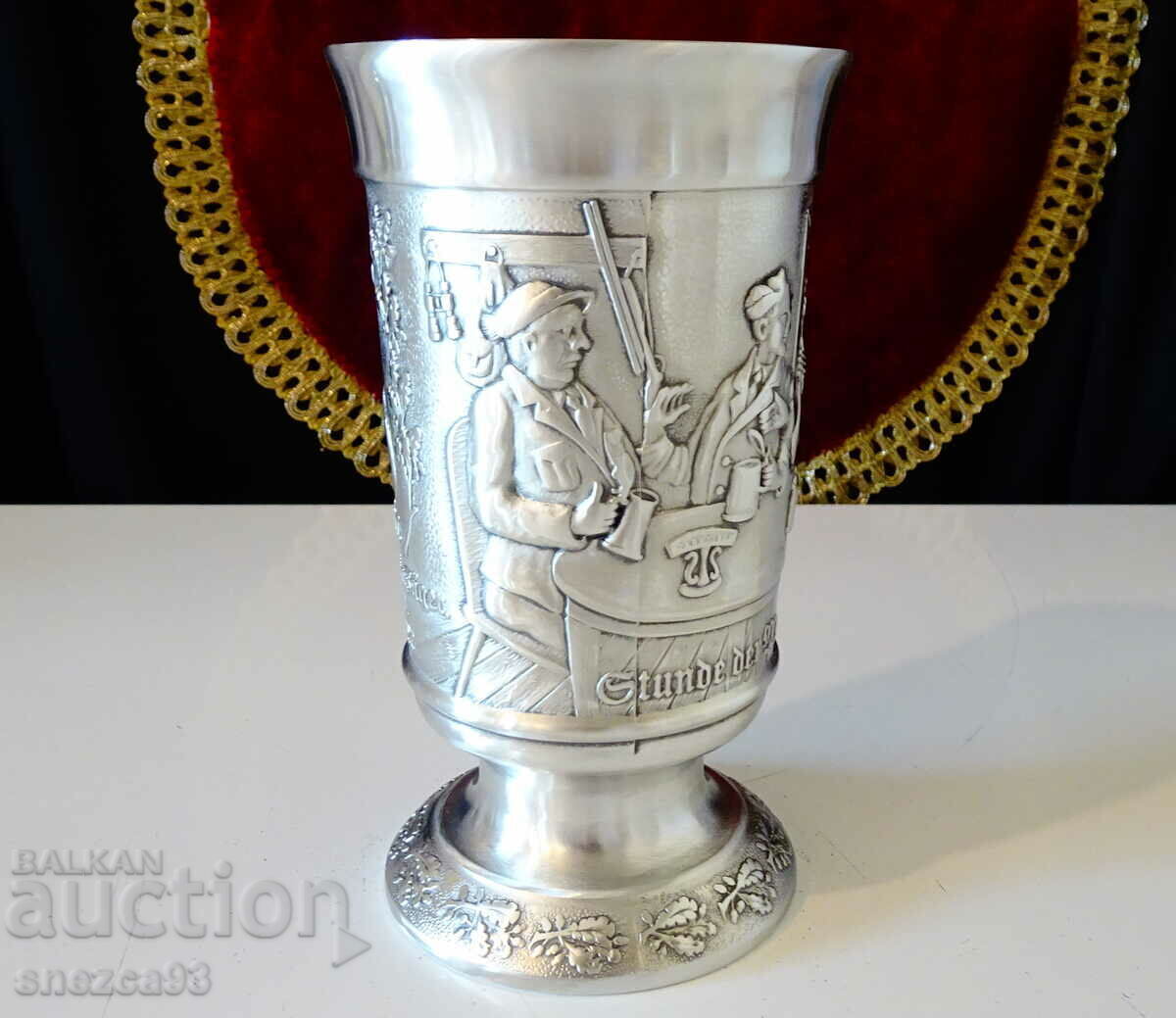 Pewter mug/tankard with hunter, rabbit, hunting, 300 ml with price 89.00 BGN | € 45.50