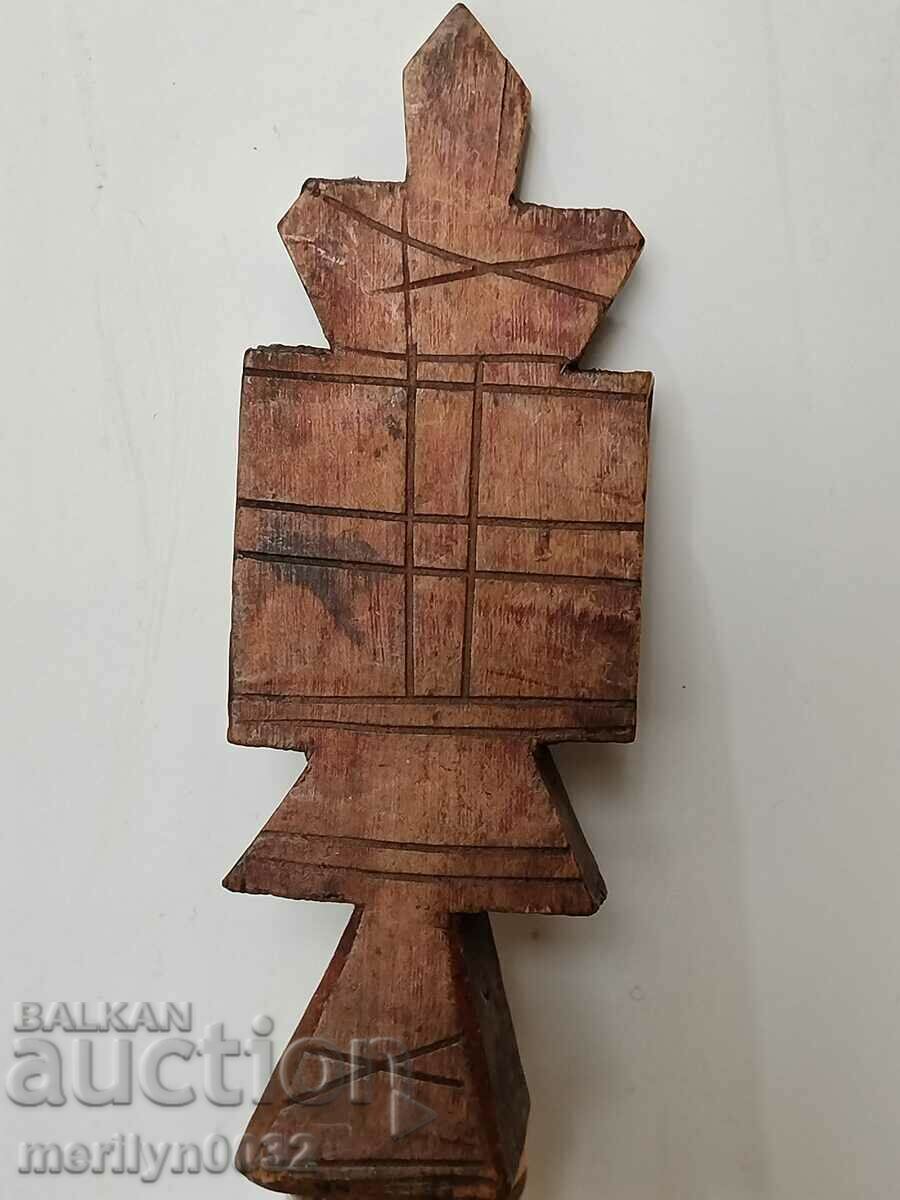 Table cross of wood print for pita prosphorus primitive