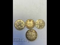 Coin 2 dinars 1904 10 1 lot 4 pieces