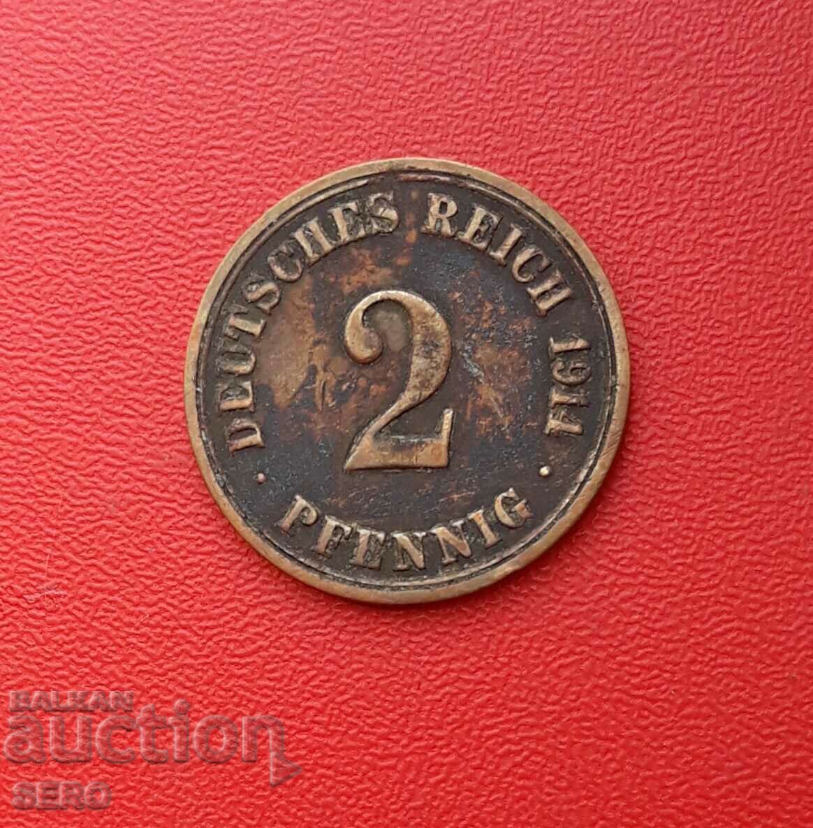 Germania-2 pfennig 1914 A-Berlin