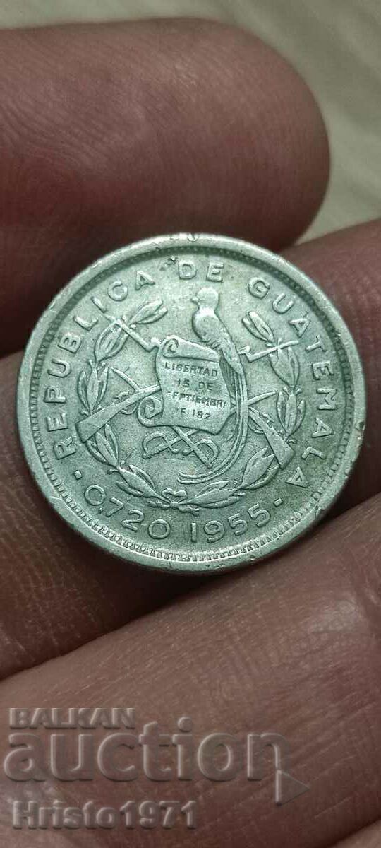 10 centavos 1955 Guatemala with price € 17.50 | 34.23 BGN