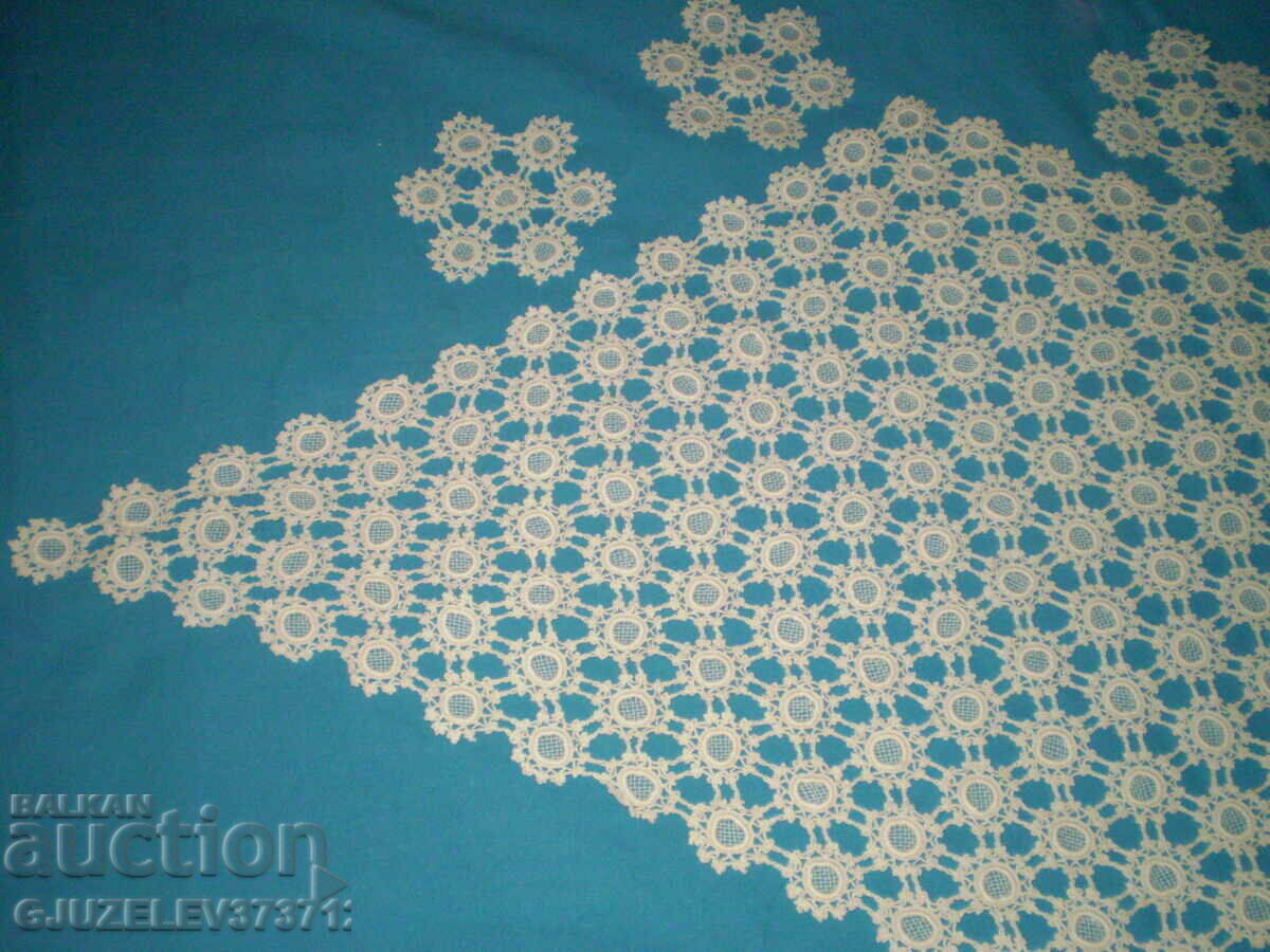 19th century crochet tablecloth with 5 napkins - 6 19th century crochet tablecloth with 5 napkins - 6