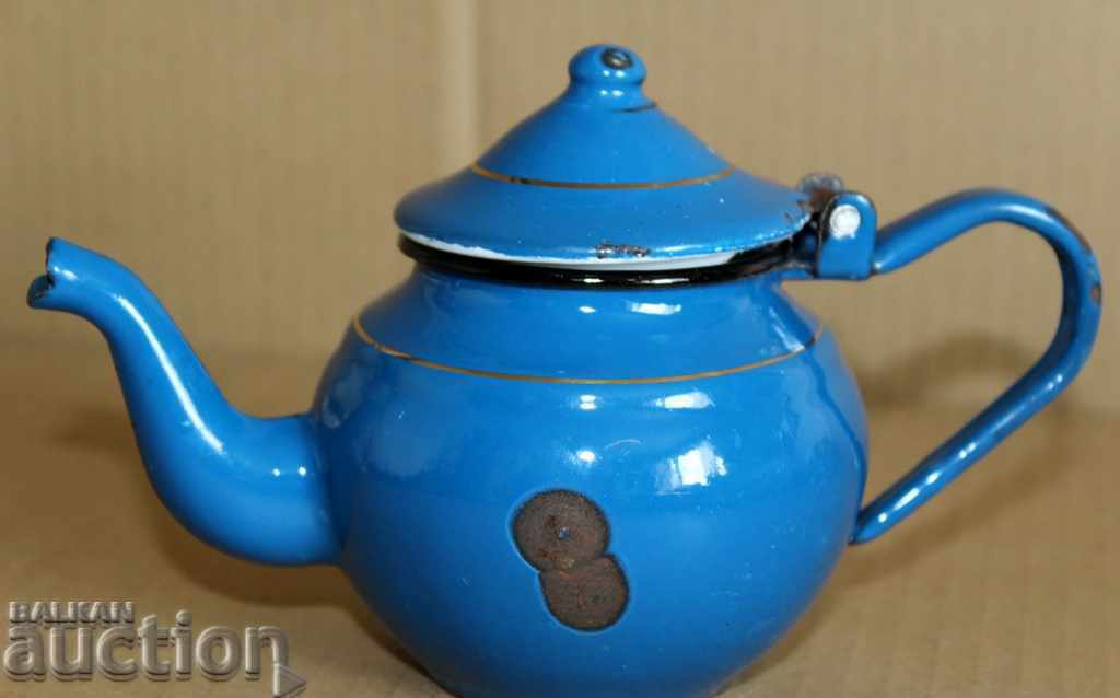 Аукцион ,СОЦ МЕТАЛЕН ЕМАЙЛИРАН ЧАЙНИК СЪД ЗА ЧАЙ КАФЕ КАФЕНИК ДЖЕЗВЕ