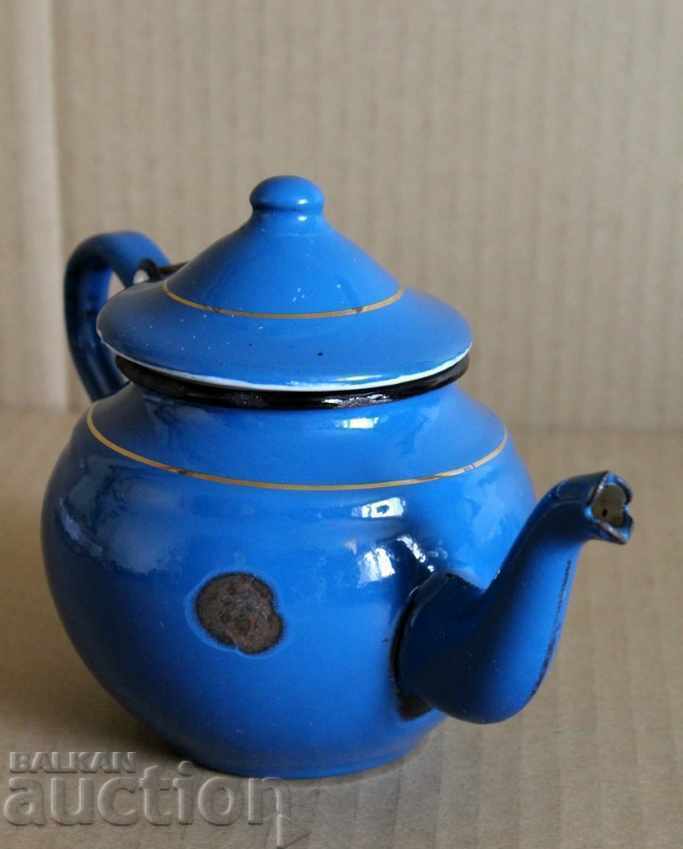 ,SOC METAL ENAMELED KETTLE TEA POT CAFE COFFEE POT JEZVE