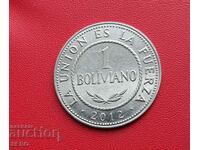 Bolivia-1 boliviano 2012-ext. preserved