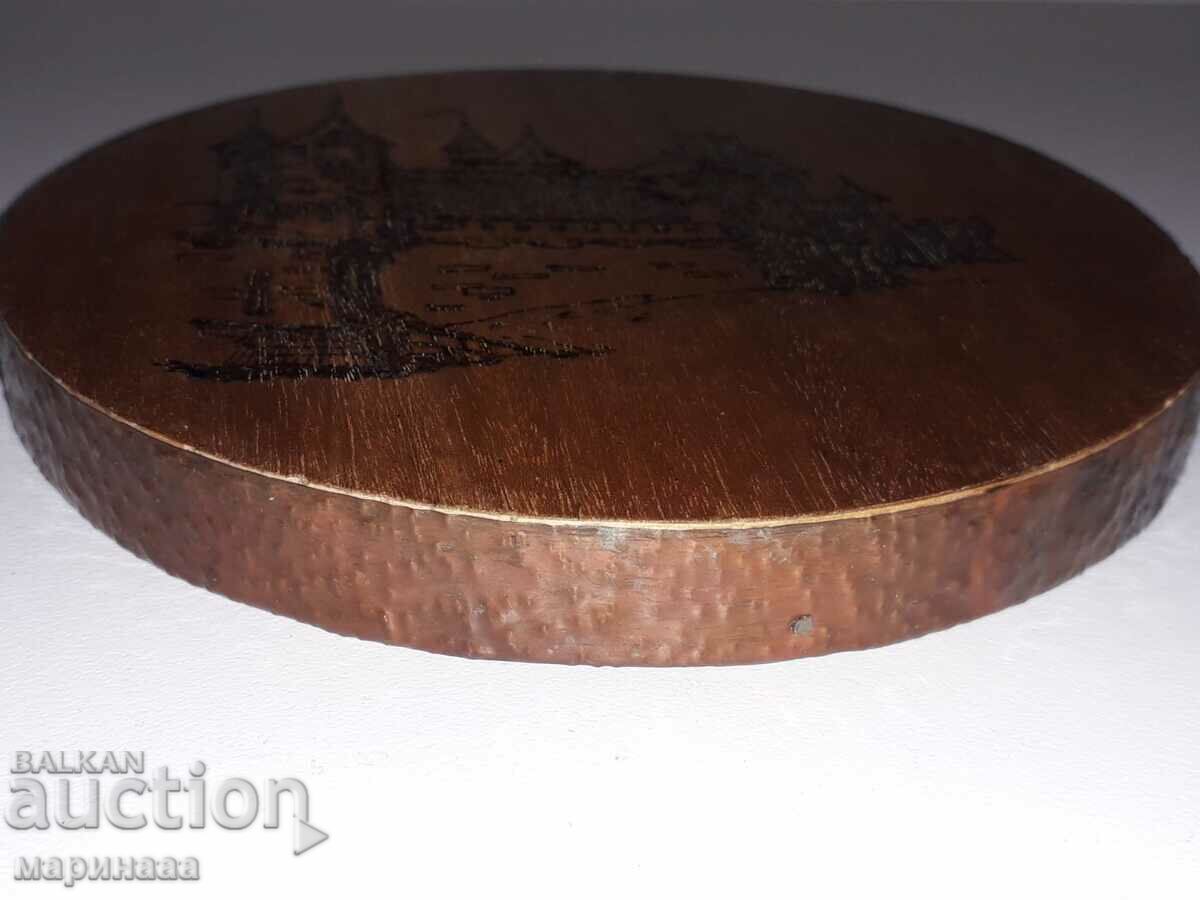 Auction OLD PANEL. PYROGRAPHY. COPPER HARDWARE Auction OLD PANEL. PYROGRAPHY. COPPER HARDWARE