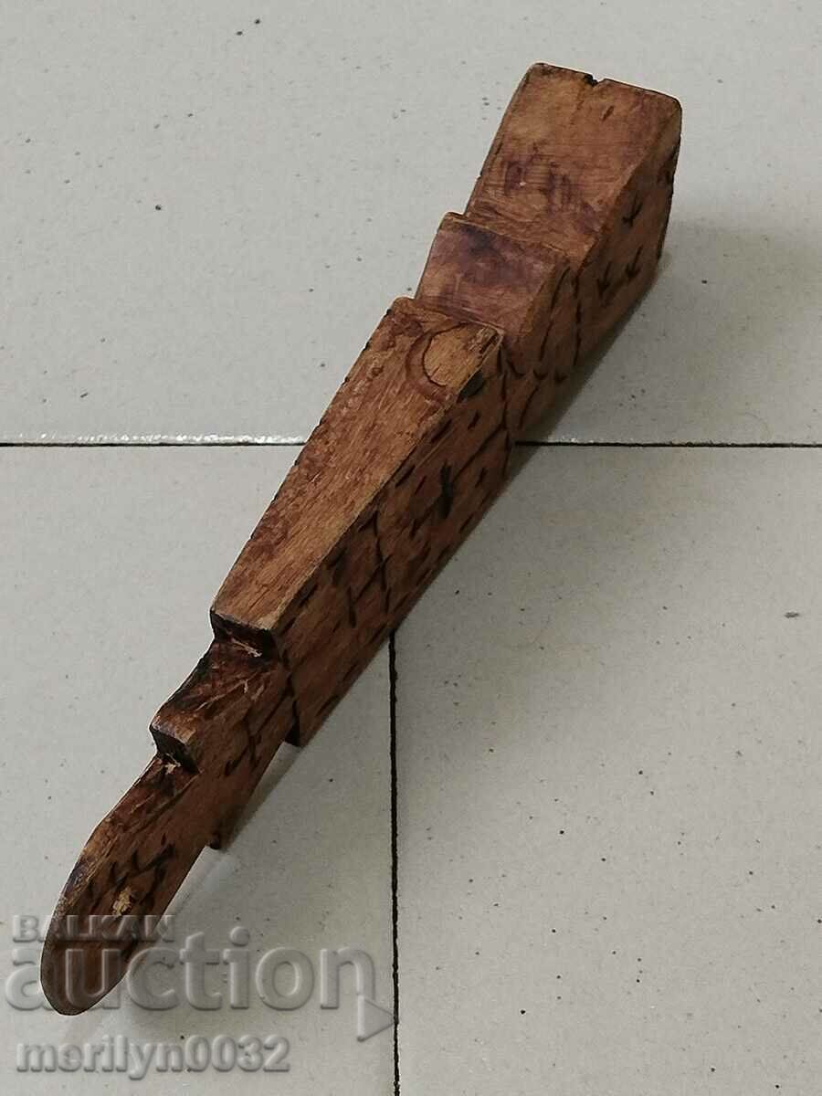 Cross wood seal for pita prosphorus inscriptions are in Romanian - 7