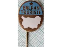 17128 Badge - Balkan tourist - bronze enamel