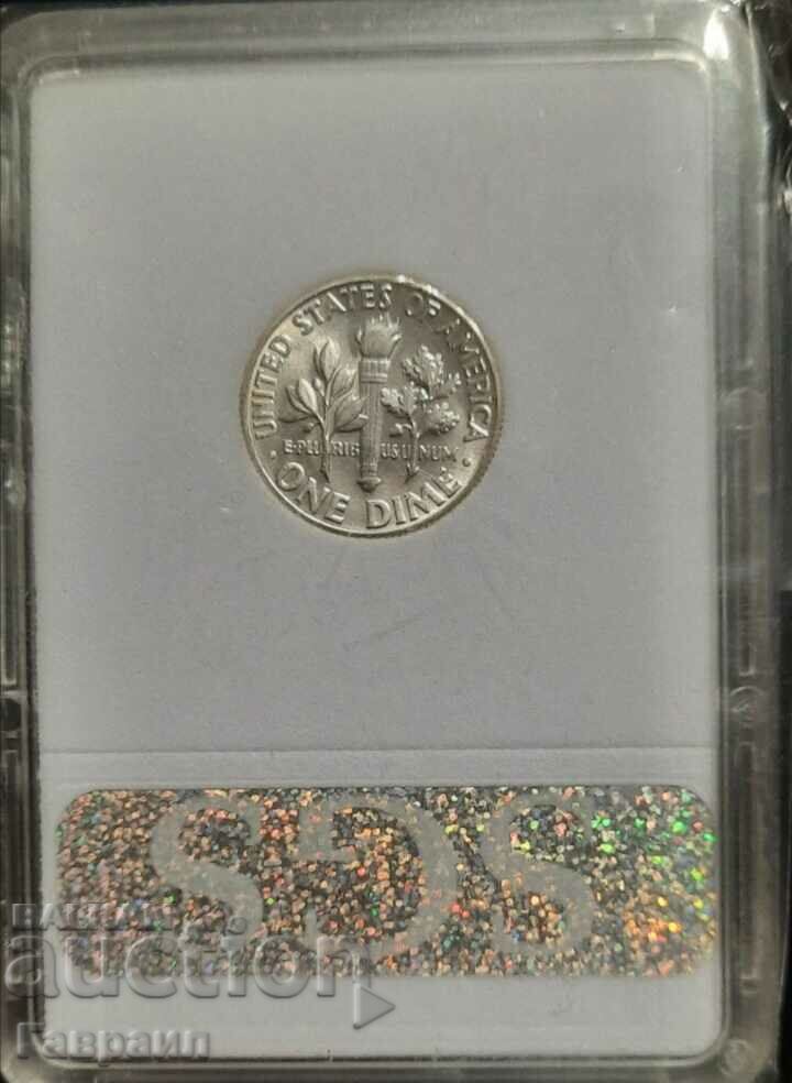 Десет цента Рузвелт, сребро с цена 100.00 лв. | € 51.13 Десет цента Рузвелт, сребро с цена 100.00 лв. | € 51.13