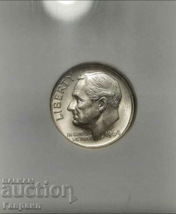 Доставка на Десет цента Рузвелт, сребро Доставка на Десет цента Рузвелт, сребро