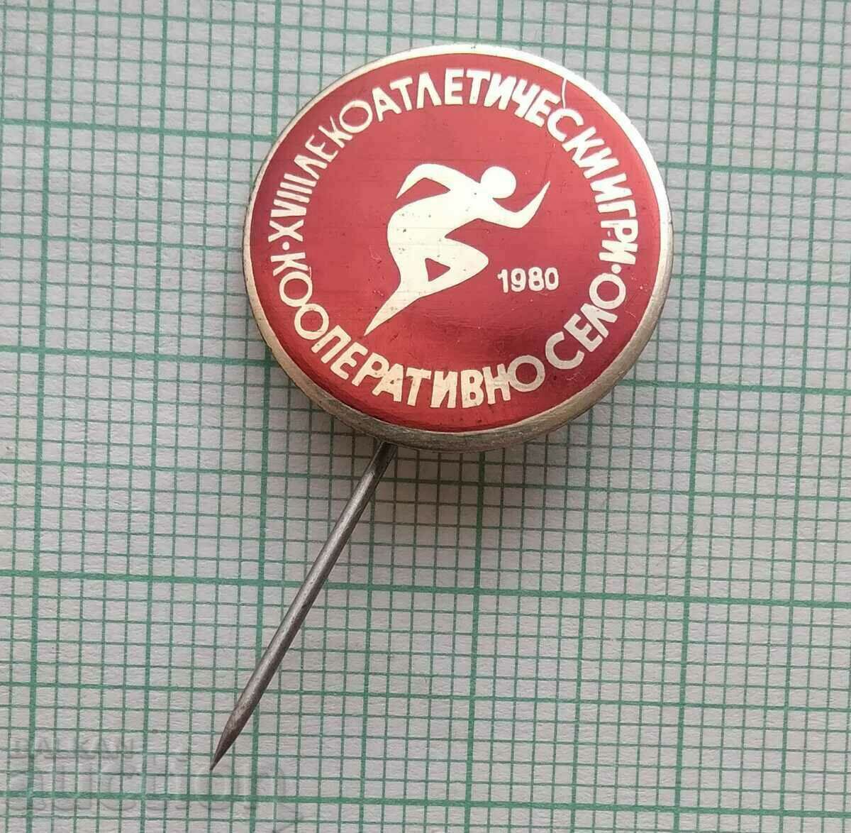 17158 Badge - Athletics Games Cooperative Village 1980 with price 2.00 BGN | € 1.02 17158 Badge - Athletics Games Cooperative Village 1980 with price 2.00 BGN | € 1.02