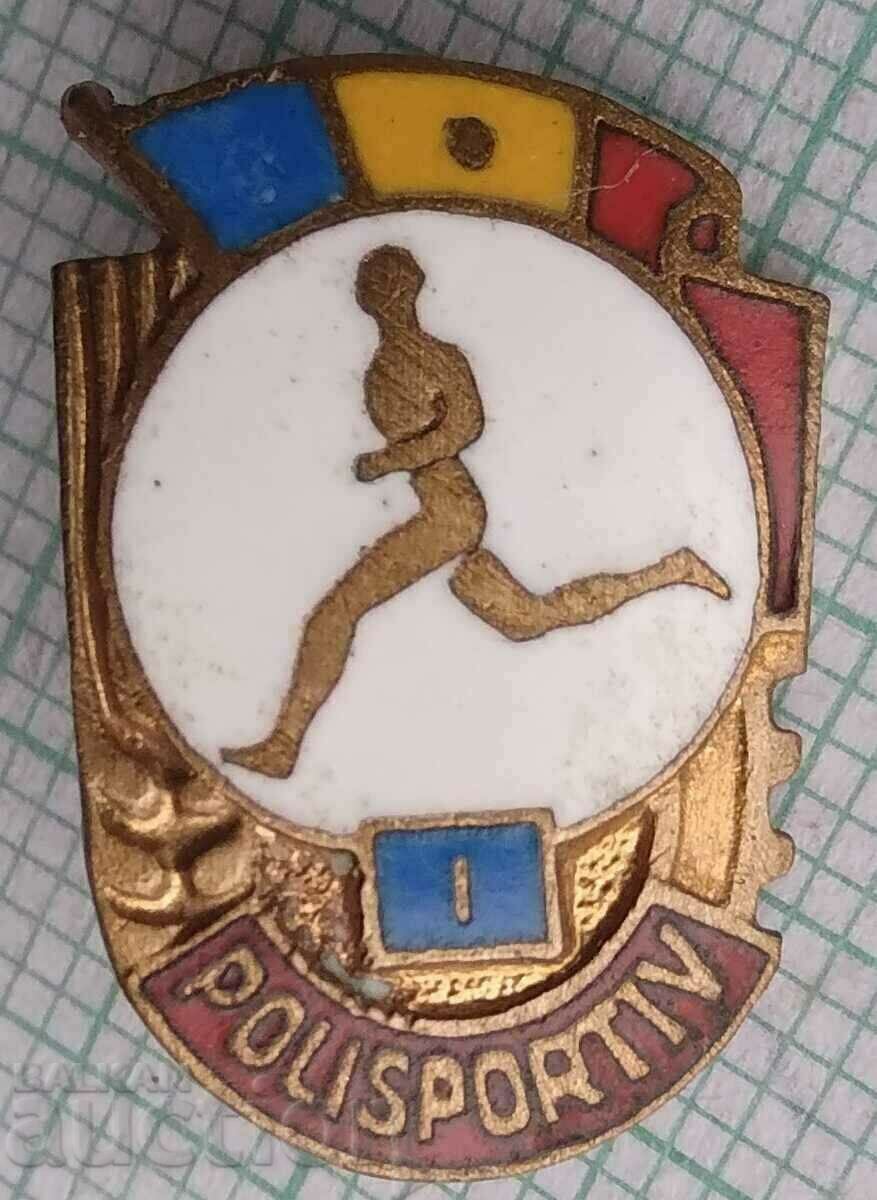 17163 Badge - Polisportiv - Romania - bronze enamel