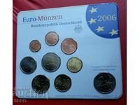 Γερμανία-SET 2006 F-Stuttgart των 9 νομισμάτων/2x2 ευρώ/