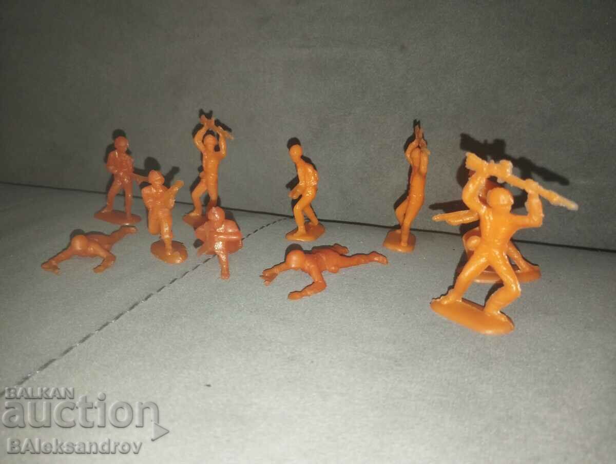 Lot of old figures soldiers orange - 5