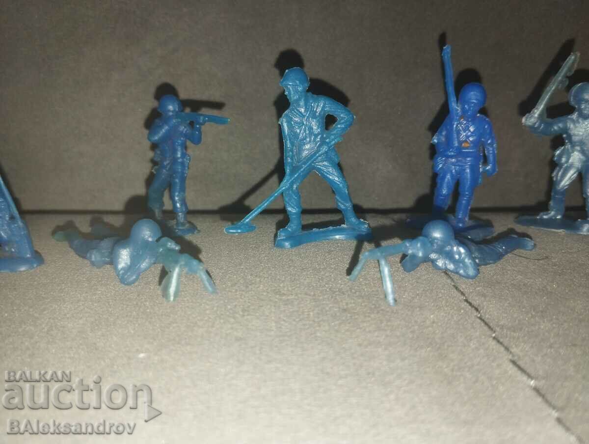 Lot of old figures soldiers blue - 6