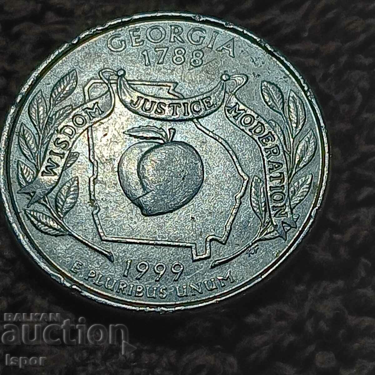 126/ USA State of Georgia 25c 1999