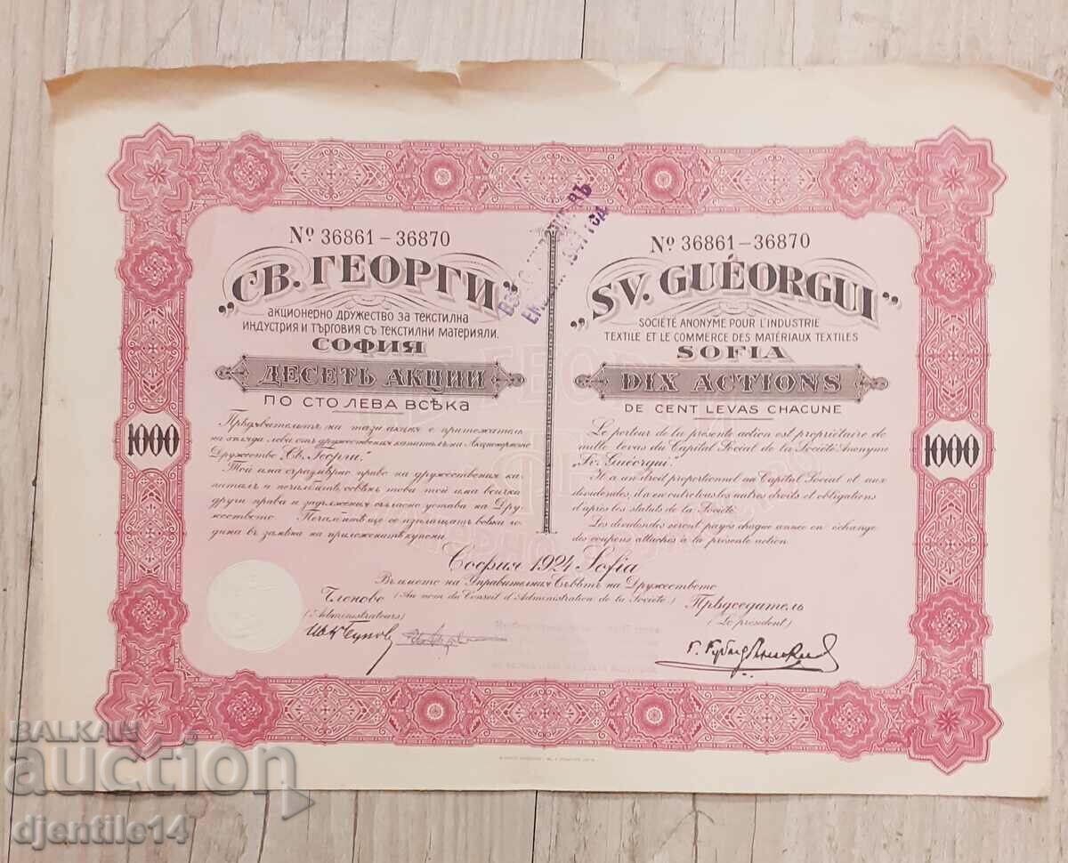 Acțiune ST. GEORGE Acțiune ST. GEORGE