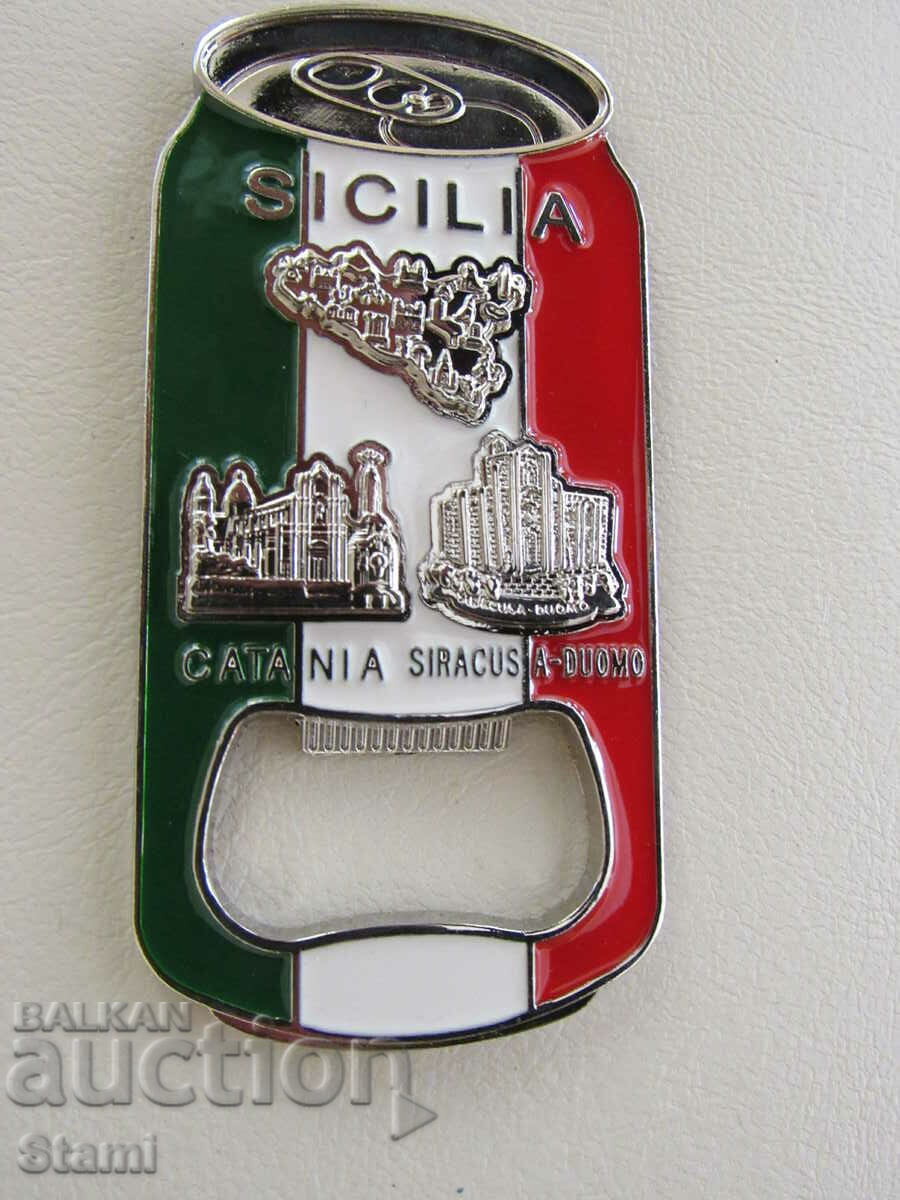 Metal magnet-opener from Sicily, Italy-1