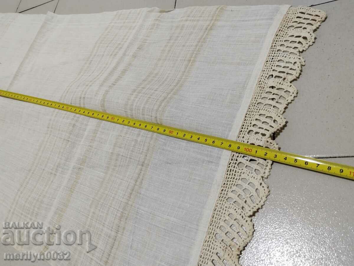 Auction Old fringed cloth with lace, knitting, fringe with embroidery Auction Old fringed cloth with lace, knitting, fringe with embroidery